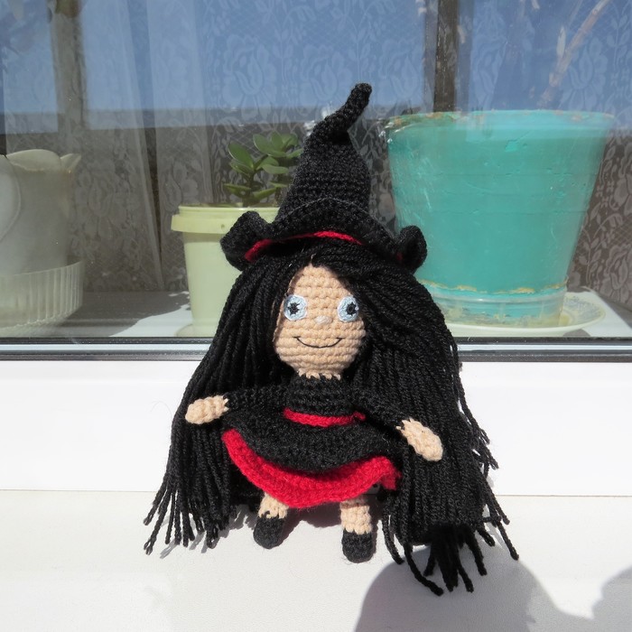 Witch - My, Witches, Doll, Knitted toys, Needlework without process, Needlework, Knitting, Crochet