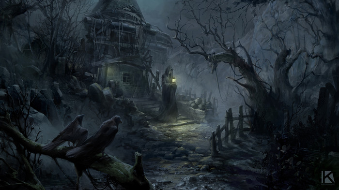 Witch Place - Арт, Рисунок, Ведьмы, Kostya Che