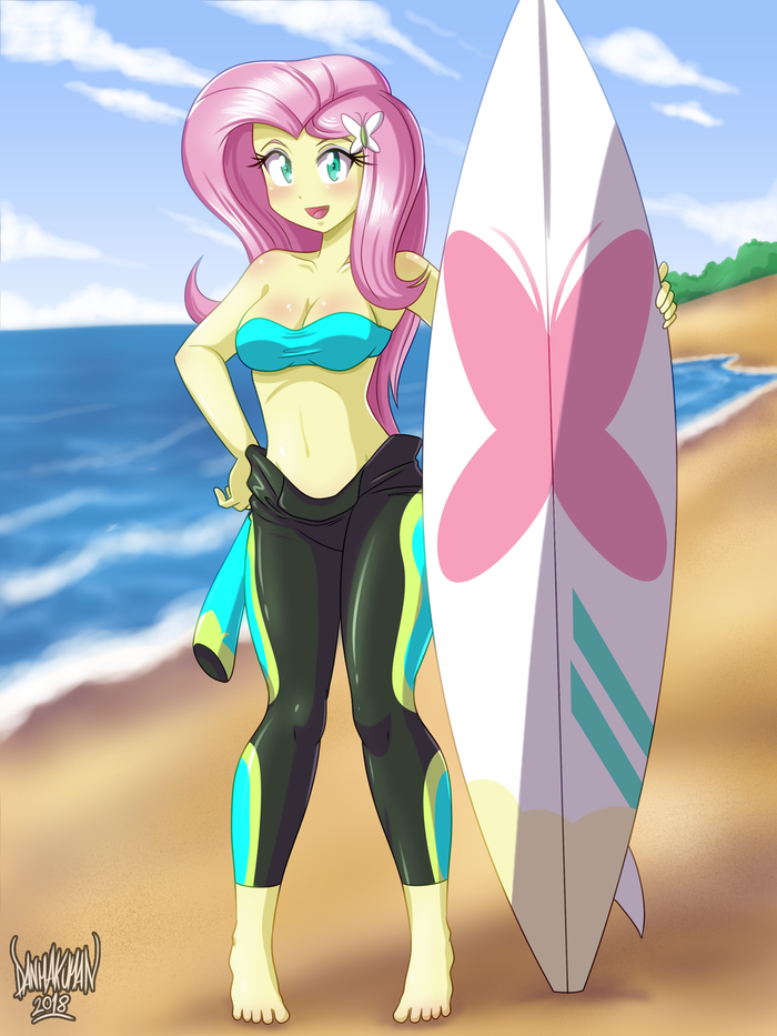 Flutter Surf My Little Pony, Equestria Girls, Fluttershy, MLP Edge, Danmakuman