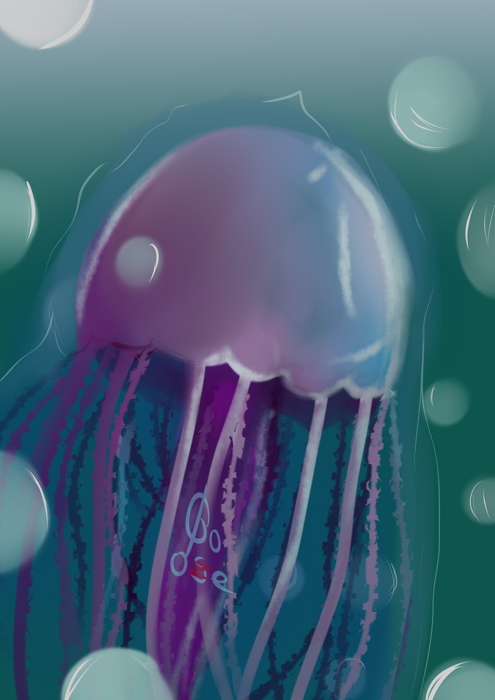 Mermay - My, , Mermay, Art, Jellyfish, Fluid Art