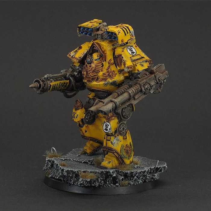 Imperial Fists Contemptor Dreadnought
 - Warhammer 40k, Adeptus Astartes, Imperial fists, Wh miniatures, Longpost