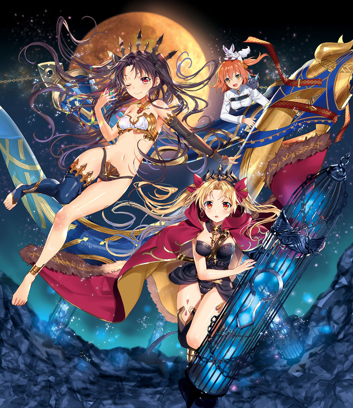 Fate Art - Аниме, Anime Art, Fate, Fate Grand Order, Ereshkigal, Ishtar, Female Protagonist, Fou