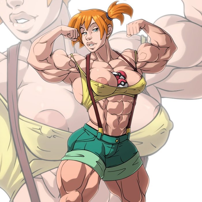 Leader of the gym - NSFW, Devmgf, Art, Strong girl, Sleep-Sleep, Bodybuilders, Body-building, , Pokemon