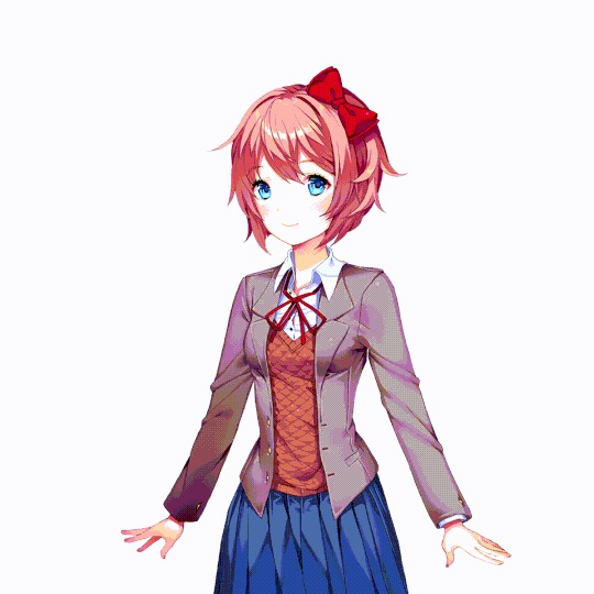 Ломаем 4 стену Doki Doki Literature Club, Sayori, Natsuki, Yuri DDLC, Monika, Аниме, Не аниме, Гифка, Длиннопост