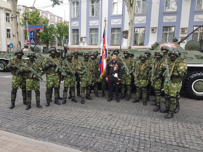 The personnel of the ORB Sparta of the Armed Forces of the DPR congratulates everyone on the Great Victory Day! - Sparta, Donetsk, The photo, May 9, DPR, Politics, May 9 - Victory Day