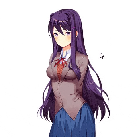 Ломаем 4 стену Doki Doki Literature Club, Sayori, Natsuki, Yuri DDLC, Monika, Аниме, Не аниме, Гифка, Длиннопост