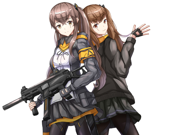 UMP Sisters - Anime, Not anime, Anime art, Girls frontline, Ump45, Ump9