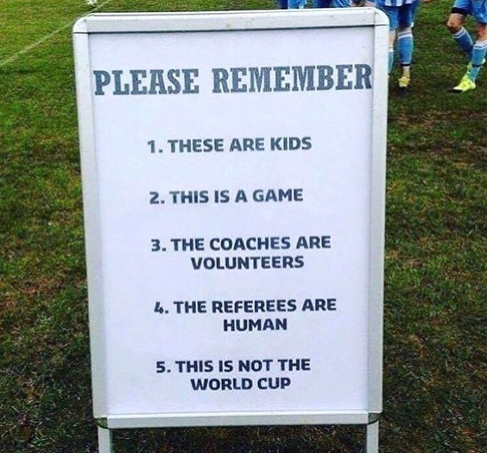 Advice for parents at children's football team competitions - Children, Advice, Poster, Football, Reddit, Memo