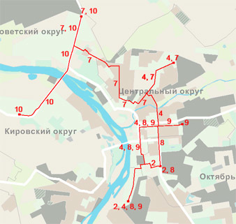 Карта трамваев омск