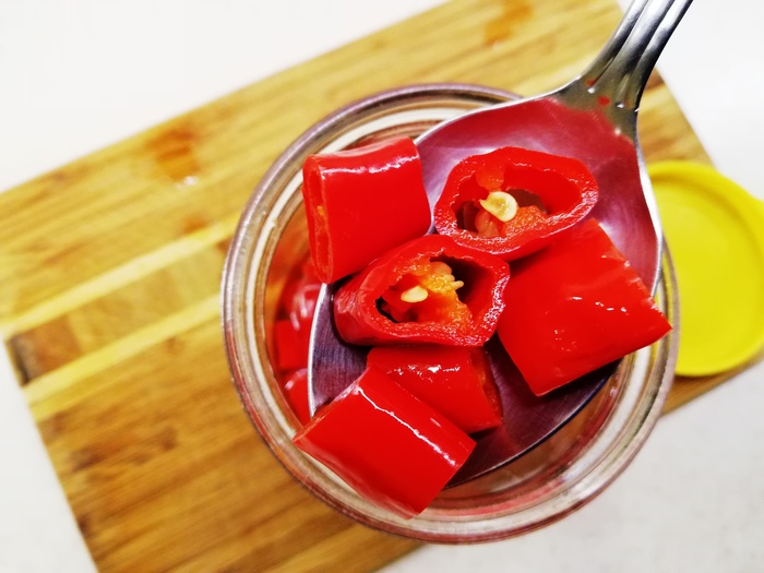 Pickled Chili Peppers - My, Food, Recipe, Blanks, Pepper, Spicy, Quickly, Cooking, Chilli, Video