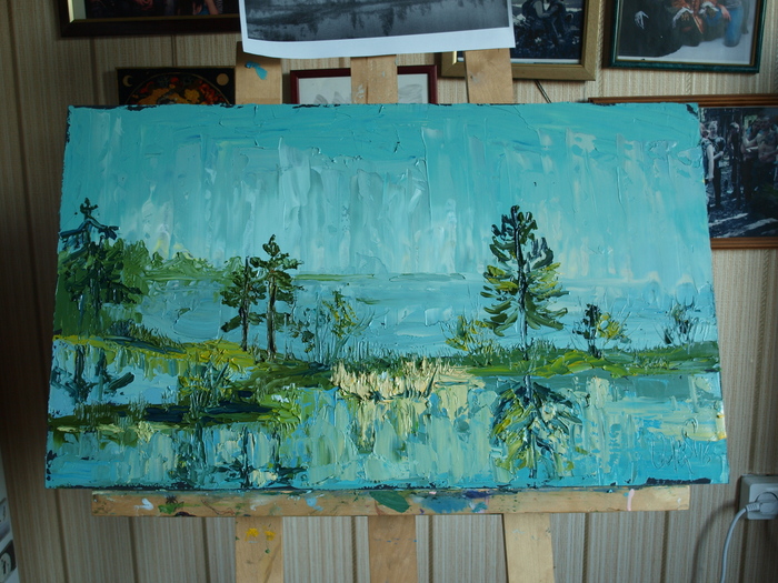 Painting intensive. Day 2 - My, Kai Yara, Butter, Painting, Palette knife, Intensive, Longpost, Painting, Tree, Landscape