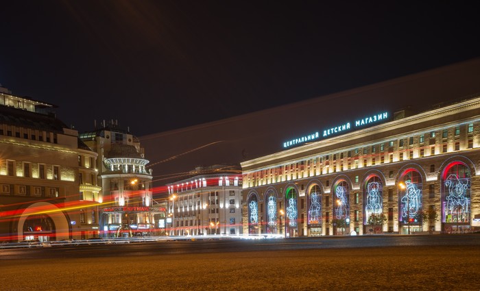 Night. - Moscow, Child's world, My, Sony a99, The photo