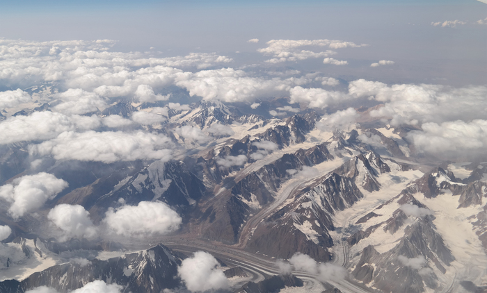 India, Pakistan, Afghanistan, Tajikistan - view from the plane - My, India, Pakistan, Afghanistan, Tajikistan, Bangladesh, Kyrgyzstan, Uzbekistan, Airplane, Longpost