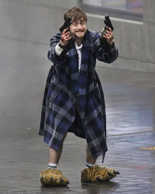 When you miss the Muggle world - Harry Potter, Daniel Radcliffe, Pistols, Its own atmosphere, Filming, Akimbo Guns