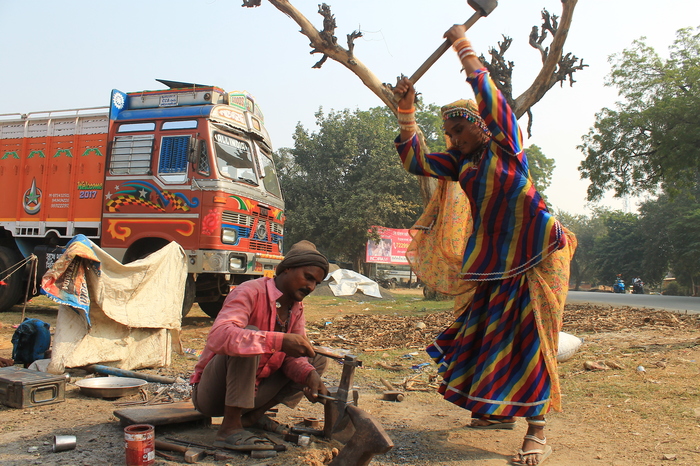 Blacksmith women in Varanasi - My, Blacksmith, India, Non-feminineed, Varanasi