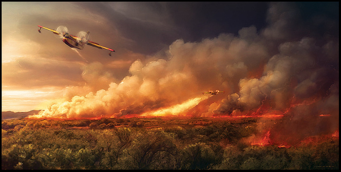 Forest fire - Art, 