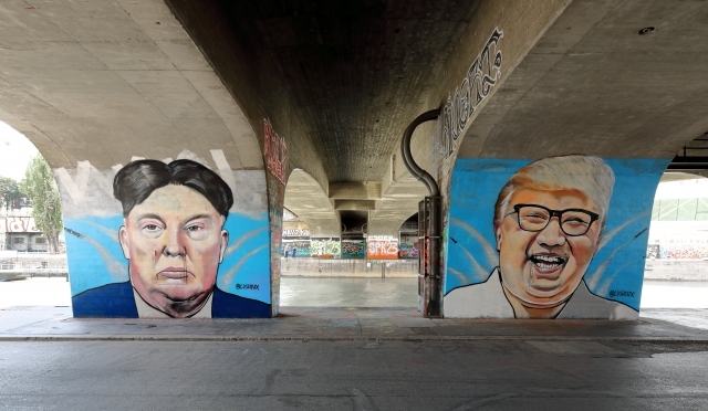 Graffiti under the bridge. Vein. Austria - Graffiti, Austria, Vein, Kim Chen In, Donald Trump