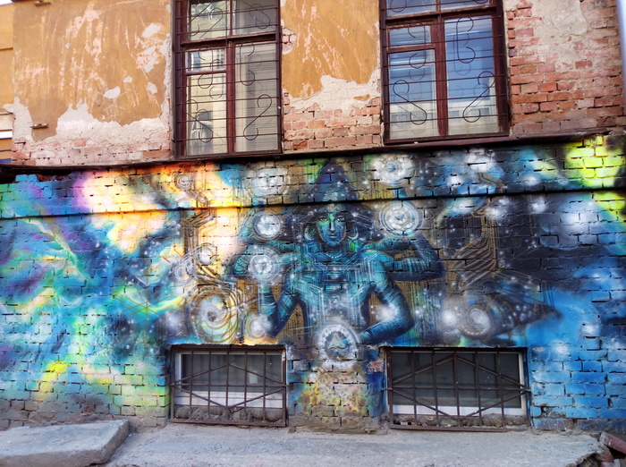 In pursuit of graffiti Ekb (13) - My, Yekaterinburg, Graffiti, Street art, Mural, Longpost