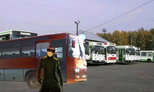 When Pioneer was able to steal a bus - Anime, Not anime, Visual novel, Ikarus, Photoshop master