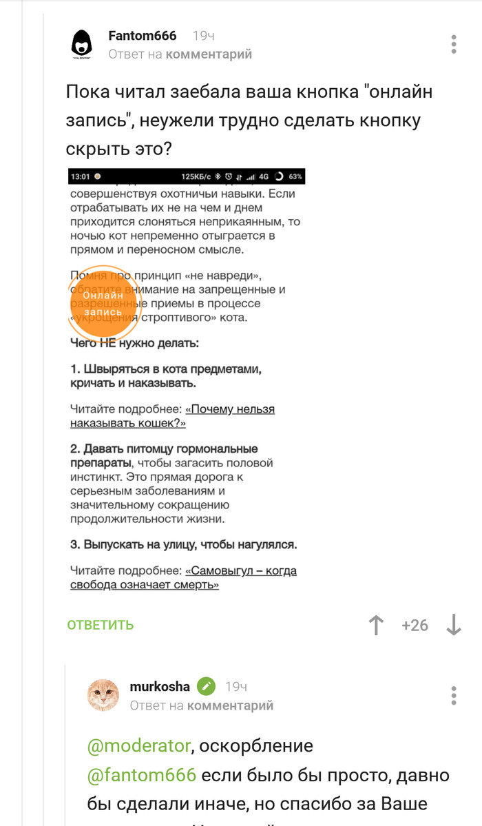 Другая сторона монеты - Скриншот, Комментарии на Пикабу, Приют муркоша, Длиннопост