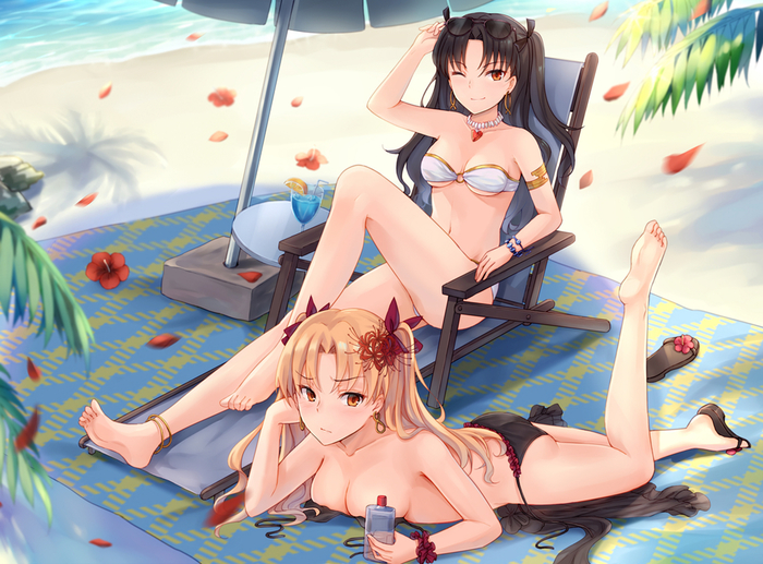 Fate Art - NSFW, Anime, Anime art, Fate, Fate grand order, Ishtar, Ereshkigal, Tohsaka rin