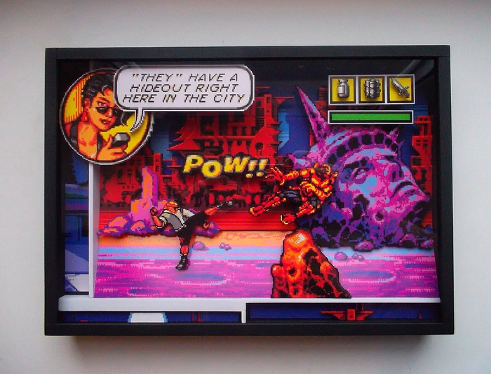 Diorama by ComixZone - My, Diorama, Handmade, With your own hands, , Comix zone, Homemade, Painting, Sega, Longpost