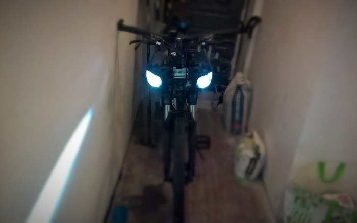 LED lights for bike - Led, My, A bike, Headlights, Mercedes