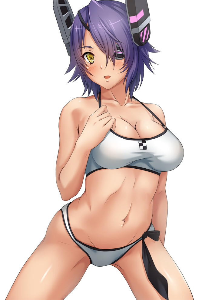 Тенрю (художник: Sakiyamama) - NSFW, Kantai Collection, Аниме, Anime Art, Tenryuu, Sakiyamama, Купальник