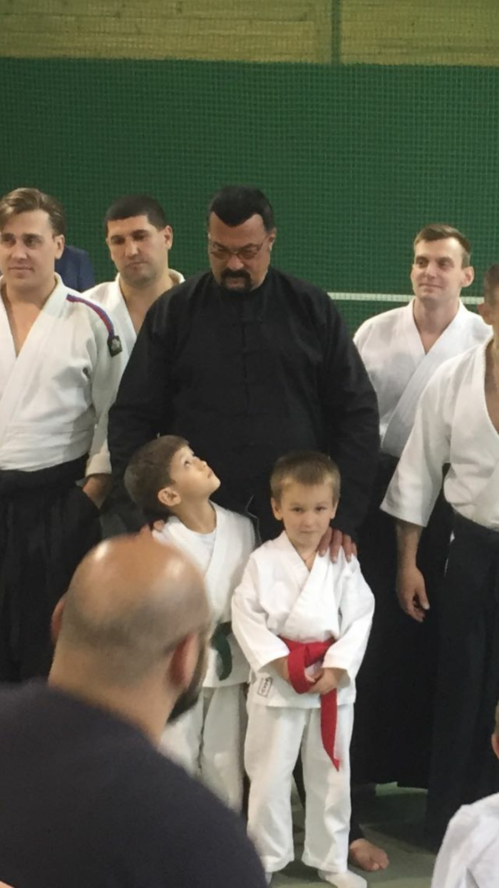Steven Seagal at a demonstration performance of Aikido in the Moscow region. - My, Aikido, Подмосковье, Vidnoe, Steven Seagal