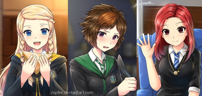 Girls of Hogwarts - Hogwarts Mystery, Harry Potter, Games, Art, Merula Snyde