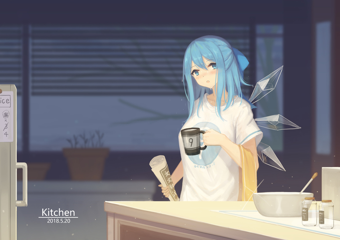 Cirno Anime Art, , Touhou, Cirno