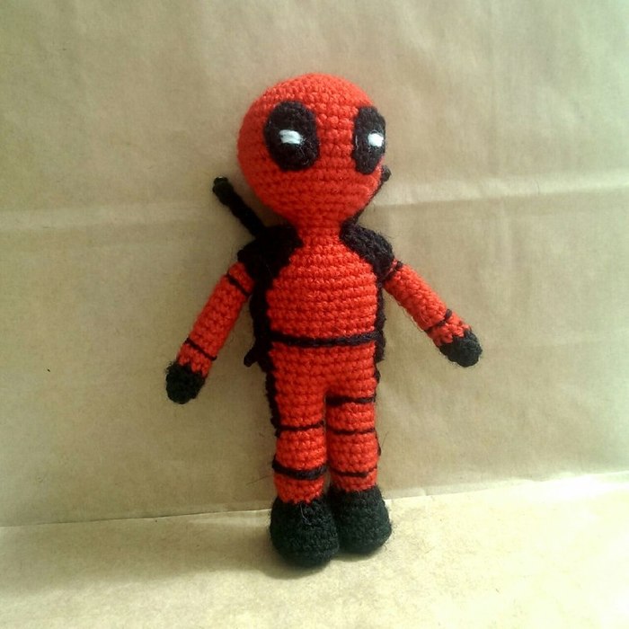 Baby Deadpool - My, Amigurumi, Needlework, Deadpool, Marvel