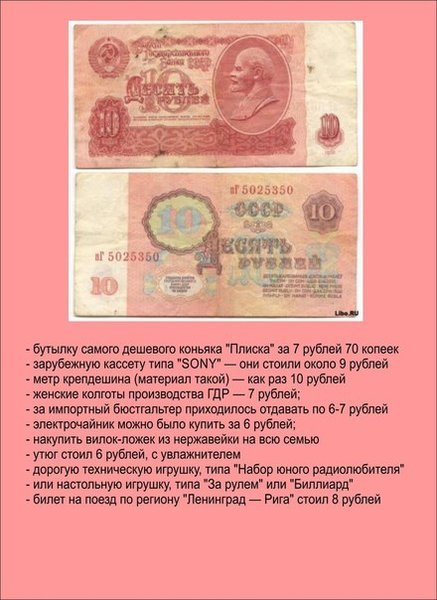 What to buy for 1, 3, 5 and 10 rubles in the USSR - Old school, the USSR, Money, Copy-paste, Longpost