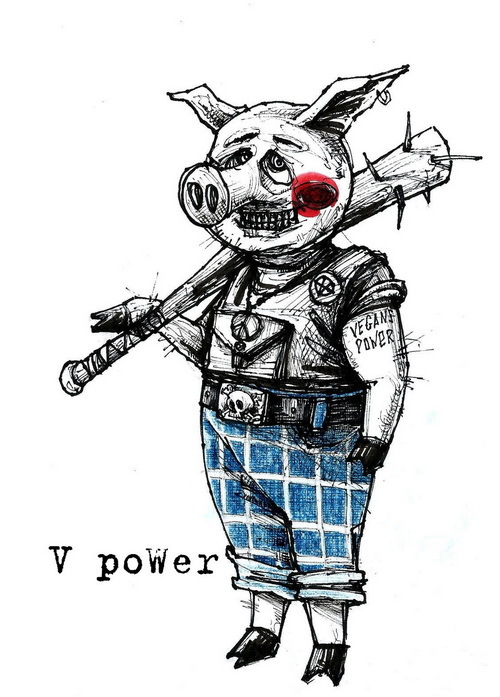 Militant veganism - My, Art, Drawing, Illustrations