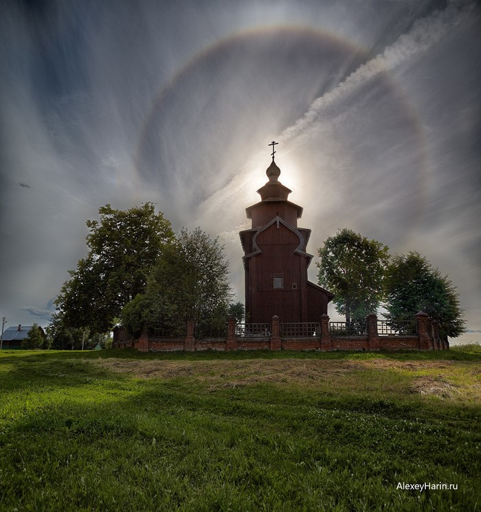 Halo over the Temple - My, Temple, Halo, Sky, The photo, Summer, Clouds