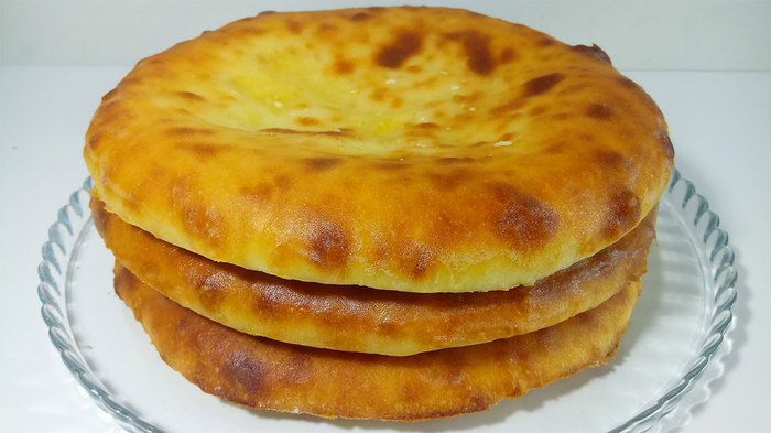 Ossetian pies with cheese and potatoes - My, Pie, Ossetian pie, Cheese, Potato, Bakery products, Recipe, Food, Yummy, Video, Longpost