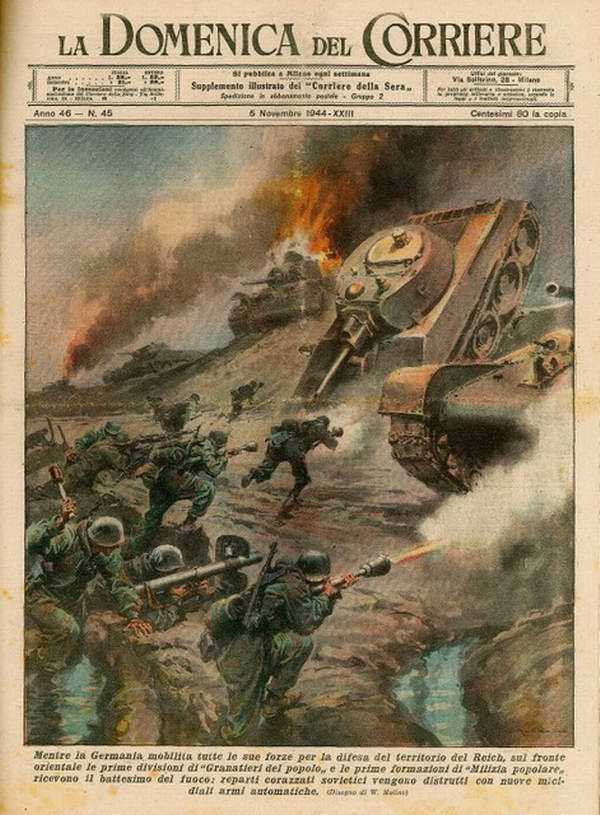 Italian propaganda about the battles on the Eastern Front - Propaganda, Italy, , Magazine clippings, Story, The Second World War, Longpost, Clippings from newspapers and magazines