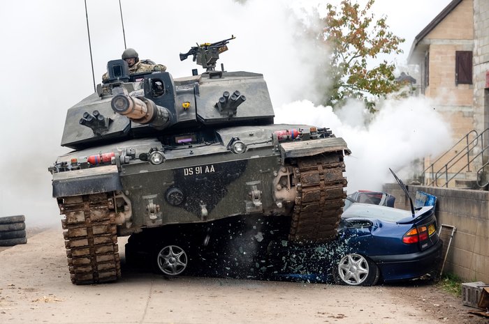 Challenger 2 in training at Copehill Down - Challenger, Tanks, Great Britain, Army, Teachings, Crash test, The photo