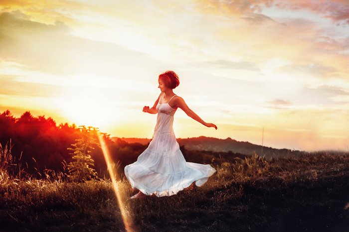 На закате закат, фотография, красивая девушка, Краков, длиннопост