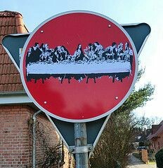 Street art on signs - Signs, Street art, Pinterest, A selection, Longpost, Road sign