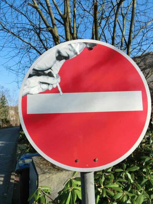 Street art on signs - Signs, Street art, Pinterest, A selection, Longpost, Road sign