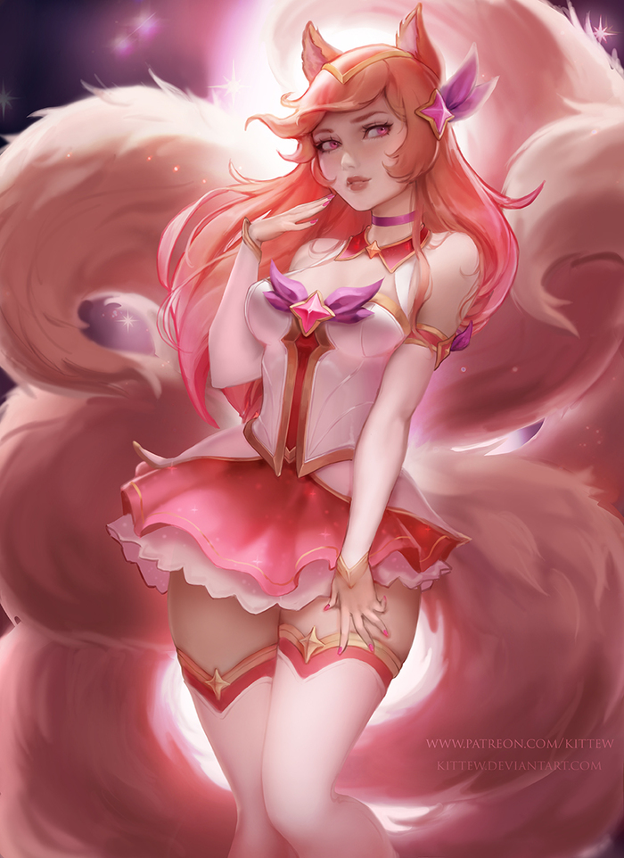 Starguardian Ahri! - Ahri, Art, Kittew, League of legends, Games, Beautiful girl