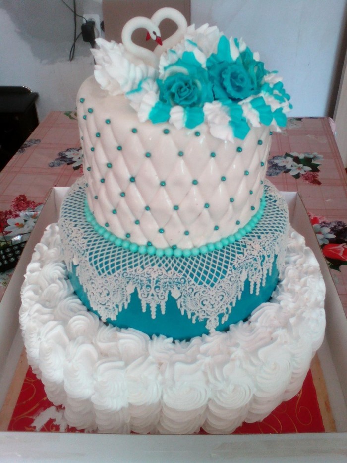 Wedding cakes)) - My, Wedding, , Homemade, Yummy, Longpost, Cake