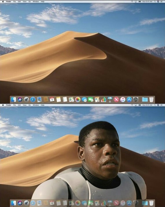 Mac OS X  Mojave Finn
 - Моё, Apple, Star Wars, Finn