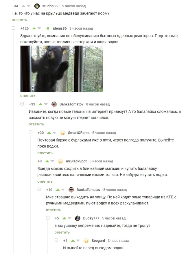 Classic - Comments on Peekaboo, Comments, Screenshot, Vodka, The Bears, Nuclear reactor