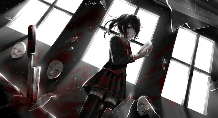 Yandere - Yandere Simulator, Anime Art, Аниме, Не аниме, Игры, Компьютерные игры