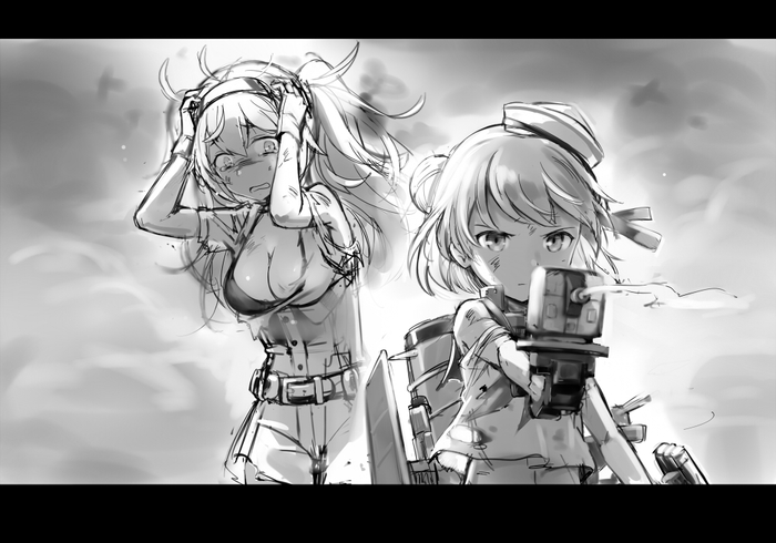 Badass Sammy - Kantai Collection, Samuel B Roberts, Gambier Bay, Аниме, Anime Art