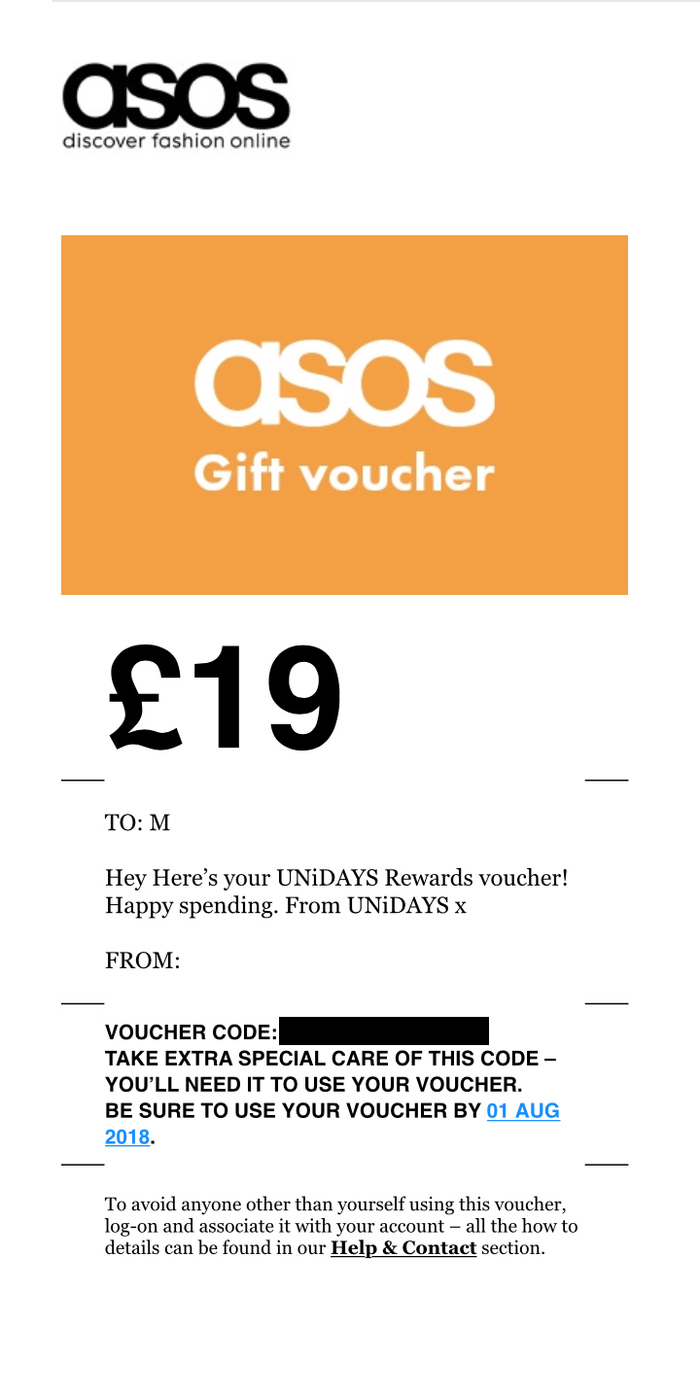 A little freebie for pick-ups from England! - My, Freebie, , England, Asos, Friday, Longpost, Gift cards and certificates