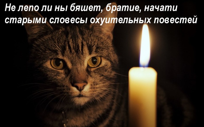 When history is not only cat-lamp, but also ancient - cat, Лампа, A Word About Igor's Regiment