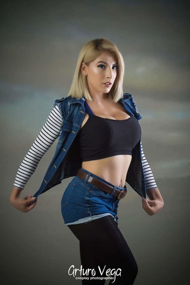 Android 18! - NSFW, Android 18, Gabybarbiefit, Dragon Ball, Косплей, Красивая девушка, Аниме, Длиннопост